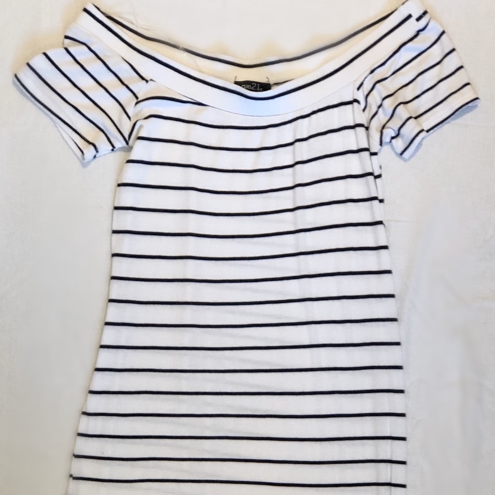 White Striped Maxi Dress